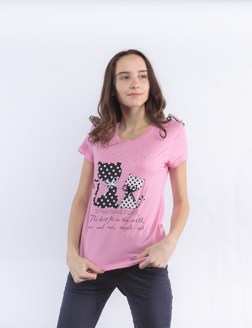 Картинка Пижама Розовая с Котиками от интернет-магазина NightBird