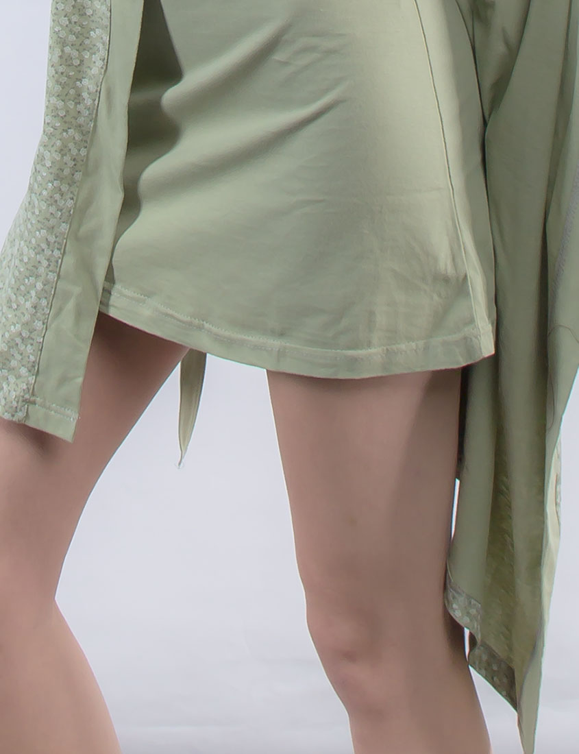 Картинка Сорочка с Халатом Зеленая от интернет-магазина NightBird